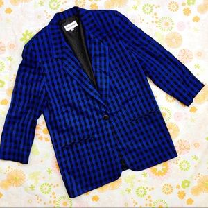 [VTG] Oversized Buffalo Plaid Blazer